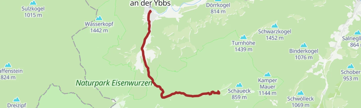 Route map: Zubringer MTB-Strecken Hollenstein/Ybbs